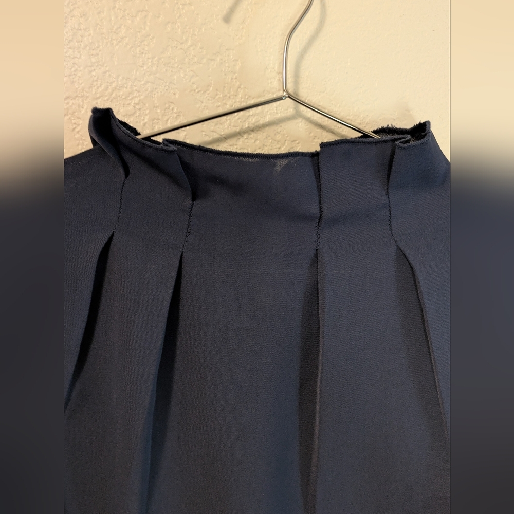 Navy Lace Sleeve Women's Top - Picture 5 of 6